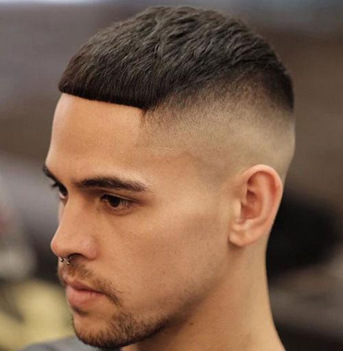 High Bald Fade with Cropped Fringe Men Hairstyles