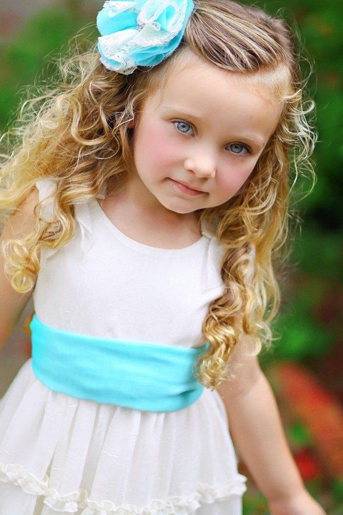 Ringlets With Floral Headband Girls Hairstyles