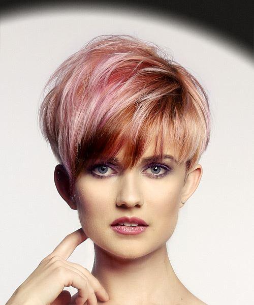 Short Straight Alternative Pixie Hairstyles with Layered Bangs 