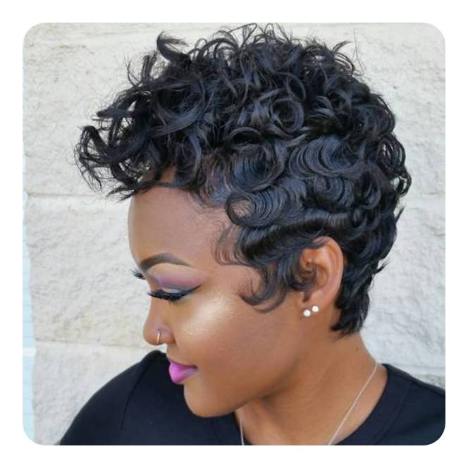 Short Finger Wave Hairstyles For Black Hair black woman