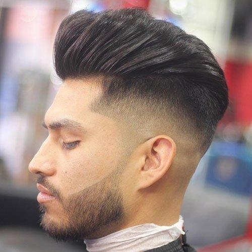 Shaved Sides Haircuts for Men Fade Pompadour