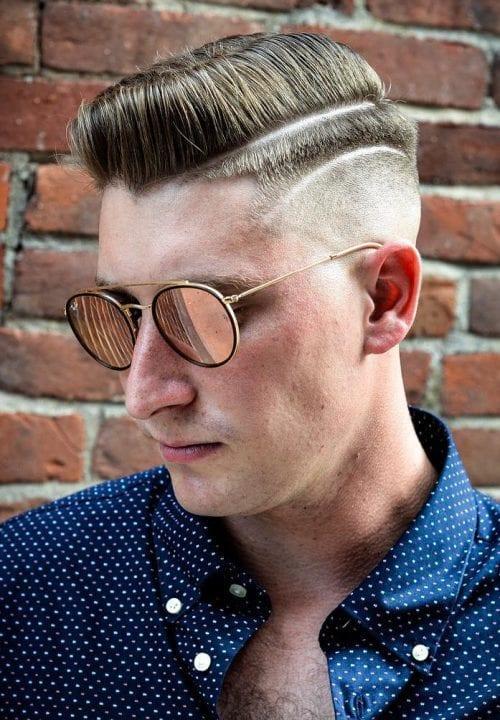 Shaved Sides Haircuts for Men Vertical Hair with Designer Fade 500x720 1