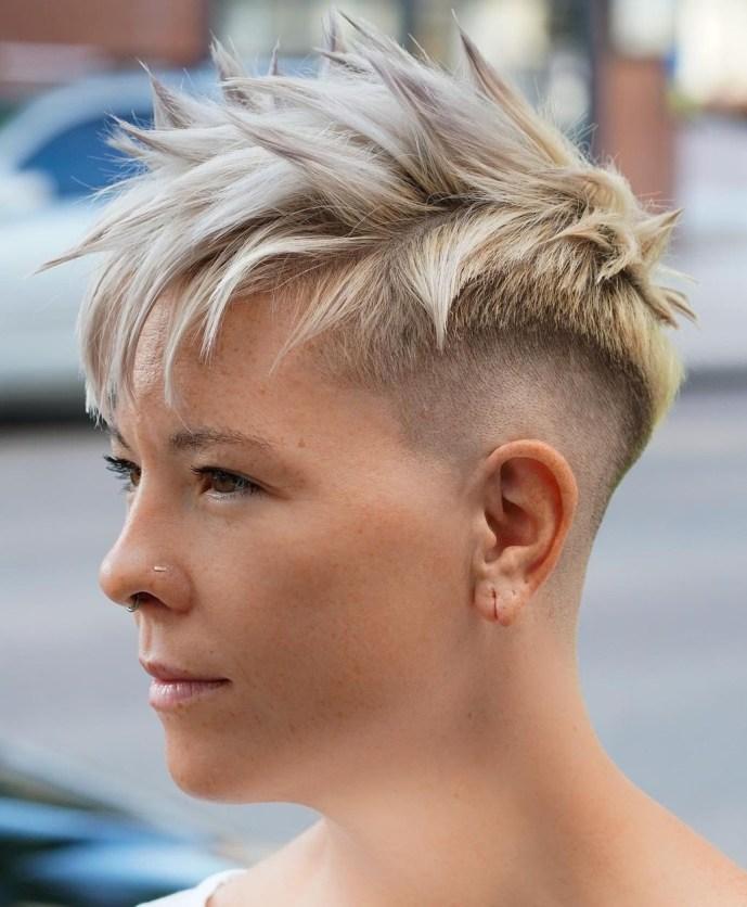 messy spiky pixie hair style cut