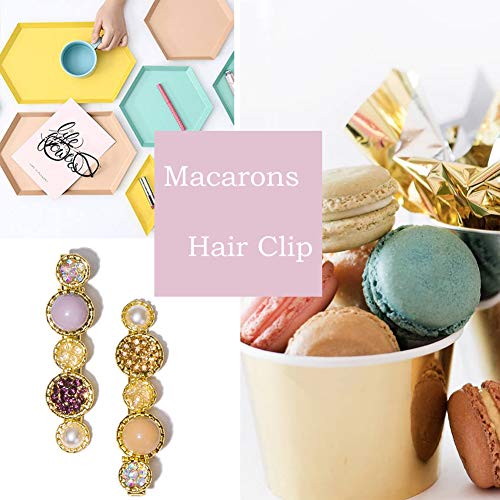 20 Pcs Macaron Hair Clips For Women Acrylic Pearl Hair Clip Handmade Pearl Hair Pins Gifts For Girls Hair Barettes For Women Fashion Hair Accessories For Party Wedding 0 2