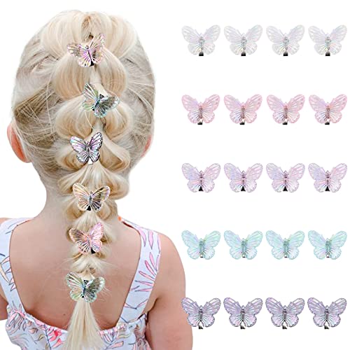 20 Pieces Glitter Butterfly Hair Clips Clamps Pins Claw Clips Cute Butterfly Hair Styling Accessories For Women And Girls 0