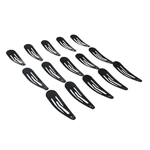 40 Pack Black 2 Inch Barrettes Women Metal Snap Hair Clips Accessories 0 1