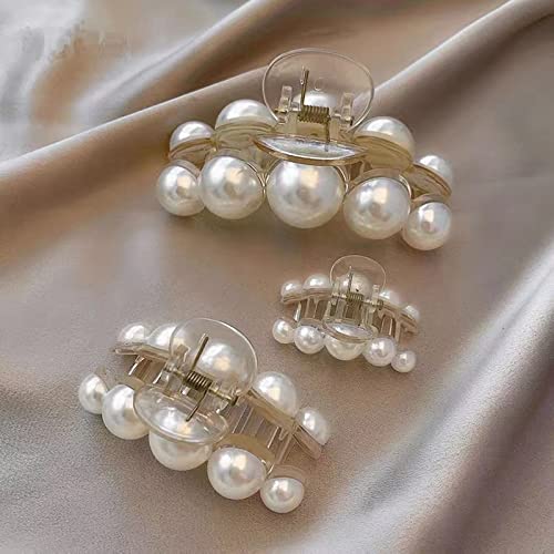 Agirlvct Pearl Hair Clawstyling Hair Clips Strong Hold Hair Jaw Clips Big Hair Clips Barrettes Nonslip Birthday Business Gift Hair Accessories For Women Girls Daughter Girlfriend4 Pack 0 4