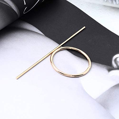 Artio Minimalist Gold Hair Accessories Brass Hair Clip For Women And Girls Gold 0 3