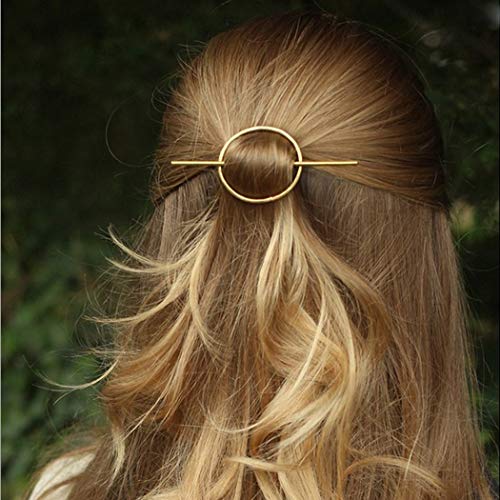 Artio Minimalist Gold Hair Accessories Brass Hair Clip For Women And Girls Gold 0