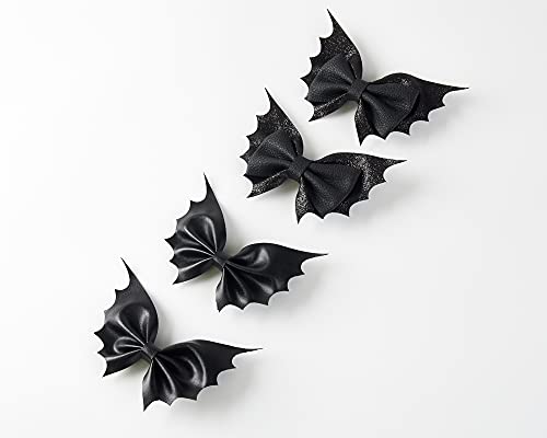 Bat Hair Bow Clips For Teen Girls Women 4Pcs Halloween Decorations Cosplay Costume Hair Accessories 4Inch 0 0