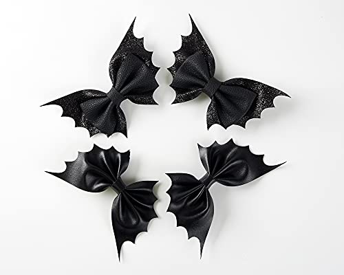 Bat Hair Bow Clips For Teen Girls Women 4Pcs Halloween Decorations Cosplay Costume Hair Accessories 4Inch 0 1
