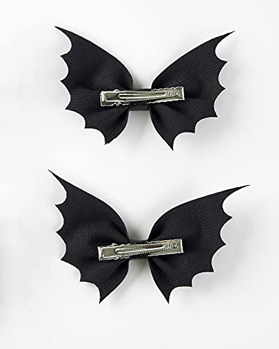 Bat Hair Bow Clips For Teen Girls Women 4Pcs Halloween Decorations Cosplay Costume Hair Accessories 4Inch 0 2