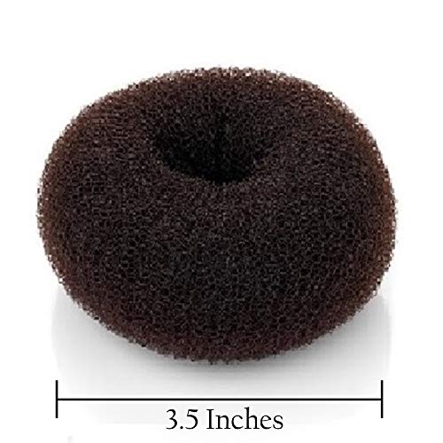 Beaute Galleria Hair Donut Bun Maker Ring Style Mesh Chignon Ballet Sock Bun Large Brown 0 0