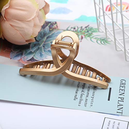 Claw Hair Jaw Clips Barrettes 3 Pcs No Slip Claw Clip Hair Clamp Grips For Women Girls Jaw Clips Clamp Barrettesplasticgoldrose Goldsilver 0 2