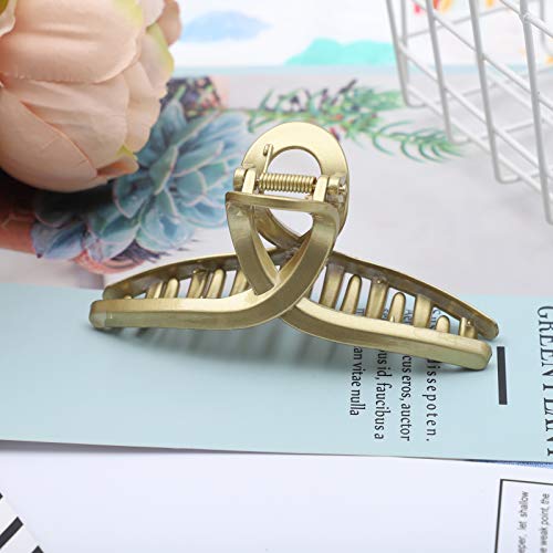 Claw Hair Jaw Clips Barrettes 3 Pcs No Slip Claw Clip Hair Clamp Grips For Women Girls Jaw Clips Clamp Barrettesplasticgoldrose Goldsilver 0 3