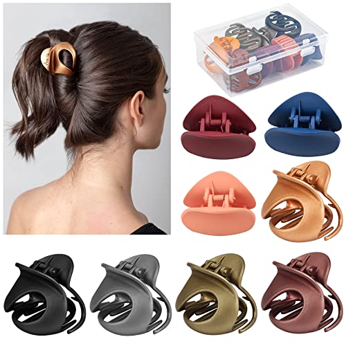 Eaone 8 Packs Hair Claw Clips Large And Medium Size Hair Clip For Women Girls Thinthick Hair Matte Octopus Hair Jaw Clips Nonslip Claw Clips Mothers Day Gifts 0