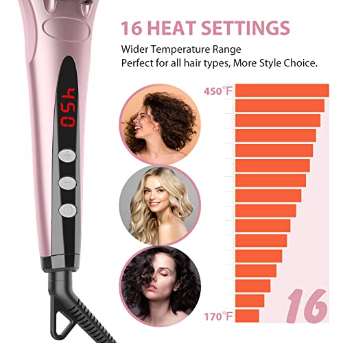 Enhanced Hair Straightener Heat Brush By Miropure 2 In 1 Ceramic Ionic Straightening Brush Hot Comb With Anti Scald Feature Auto Temperature Lock Auto Off Function Pink 0 2