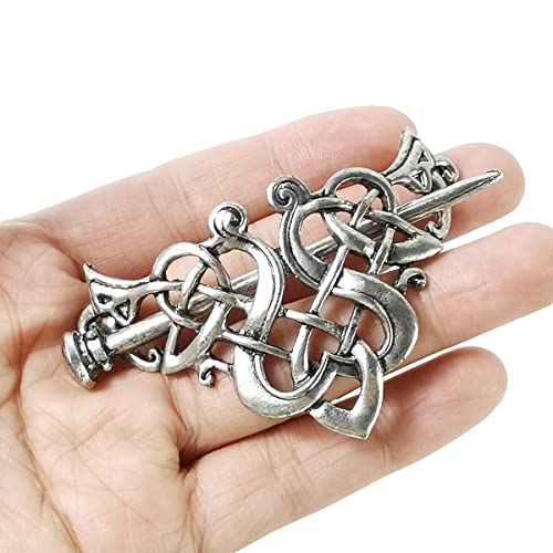 Gxxmei 8Pcs Viking Celtic Hair Clips Celtic Knot Hair Stick Hairpin Retro Silver Hair Clips Vintage Metal Hair Barrette Viking Jewelry Hair Clip Minimalist Hair Accessories For Women And Girls 0 0