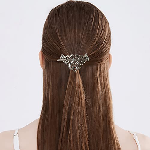 Gxxmei 8Pcs Viking Celtic Hair Clips Celtic Knot Hair Stick Hairpin Retro Silver Hair Clips Vintage Metal Hair Barrette Viking Jewelry Hair Clip Minimalist Hair Accessories For Women And Girls 0 2