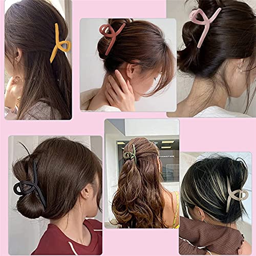Large Hair Claw Clips 6 Color Hair Clips 43 Inch Nonslip Hair Jaw Clamp Strong Hold Matte Butterfly Banana Barrette Hair Styling Accessories For Women Girls Thin Thick Fine Hair 0 2