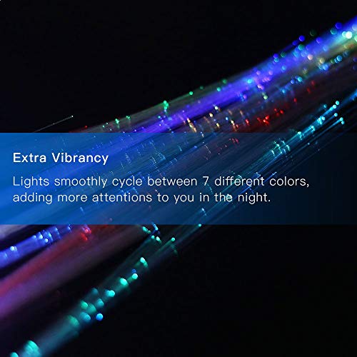 Novelty Place 12Pcs Led Light Up Fiber Optic Hair Extension With Barrette Party Light Set Alternating Changing Colors 14 Inch 0 0