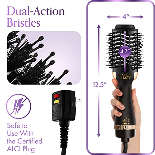 Professional Hair Dryer Brush For Women 2 In 1 Volumizing Brush Dryer Oval Brush Blow Dryer 75Mm With A Hard Travel Case And Premium Gift Box 0 0