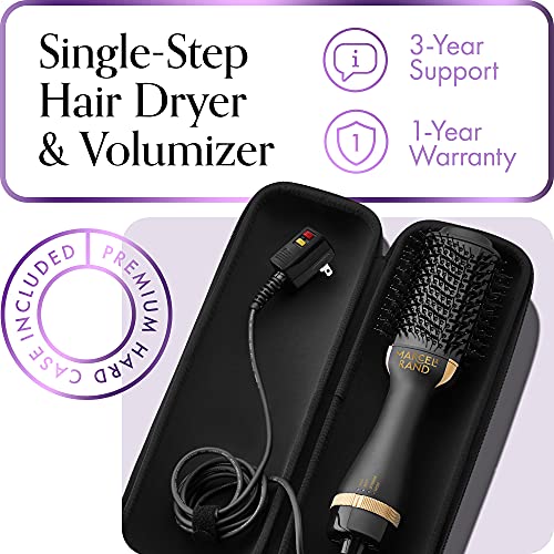 Professional Hair Dryer Brush For Women 2 In 1 Volumizing Brush Dryer Oval Brush Blow Dryer 75Mm With A Hard Travel Case And Premium Gift Box 0 1