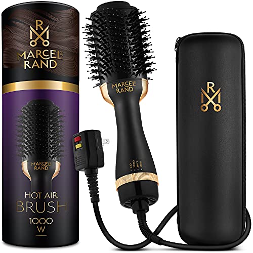 Professional Hair Dryer Brush For Women 2 In 1 Volumizing Brush Dryer Oval Brush Blow Dryer 75Mm With A Hard Travel Case And Premium Gift Box 0