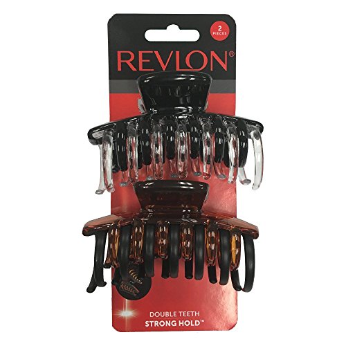 Revlon Strong Hold Hair Claw Clips Brownblack 2 Count Pack Of 1 0