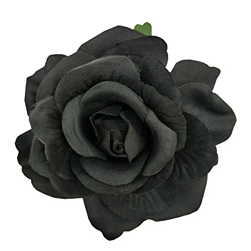 Sanrich 4Pcspack Fabric Rose Hair Flowers Clips Mexican Hair Flowers Hairpin Brooch Headpieces 0 1