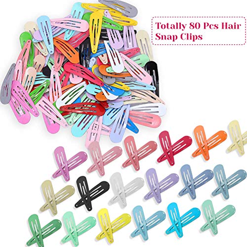 Snap Hair Clips Hair Barrettes For Girls Anezus 80 Pcs 2 Inch Non Slip Barrettes Hair Accessories For Girls Women Kids Teens Or Toddlers 0 0