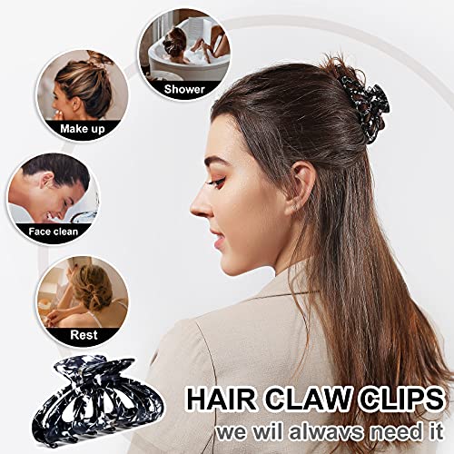 Vsiopy 35 Inch Large Hair Clips For Thick Hair Strong Hold Hair Clips For Women Hair Accessoires Nonslip Big Hair Claw Clips Tortoise Shell Clips4 Pack 0 3