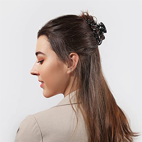 Vsiopy 35 Inch Large Hair Clips For Thick Hair Strong Hold Hair Clips For Women Hair Accessoires Nonslip Big Hair Claw Clips Tortoise Shell Clips4 Pack 0 5