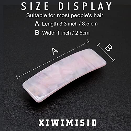 Xiwimisid 4 Pieces Hair Barrettes For Women Large No Slip Womens Hair Accessories Colorful Acrylic Automatic Clasp Retro Classic Hair Clips For Thick Hair 0 0