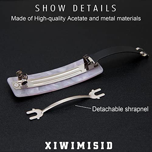 Xiwimisid 4 Pieces Hair Barrettes For Women Large No Slip Womens Hair Accessories Colorful Acrylic Automatic Clasp Retro Classic Hair Clips For Thick Hair 0 4